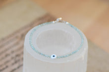 Load image into Gallery viewer, Evil Eye Aquamarine Bracelet