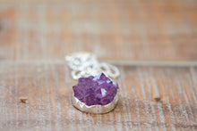 Load image into Gallery viewer, Raw Amethyst Cluster Necklace