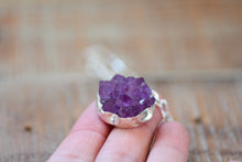 Load image into Gallery viewer, Raw Amethyst Cluster Necklace