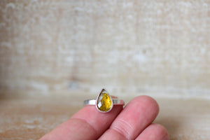 Yellow Tourmaline Ring
